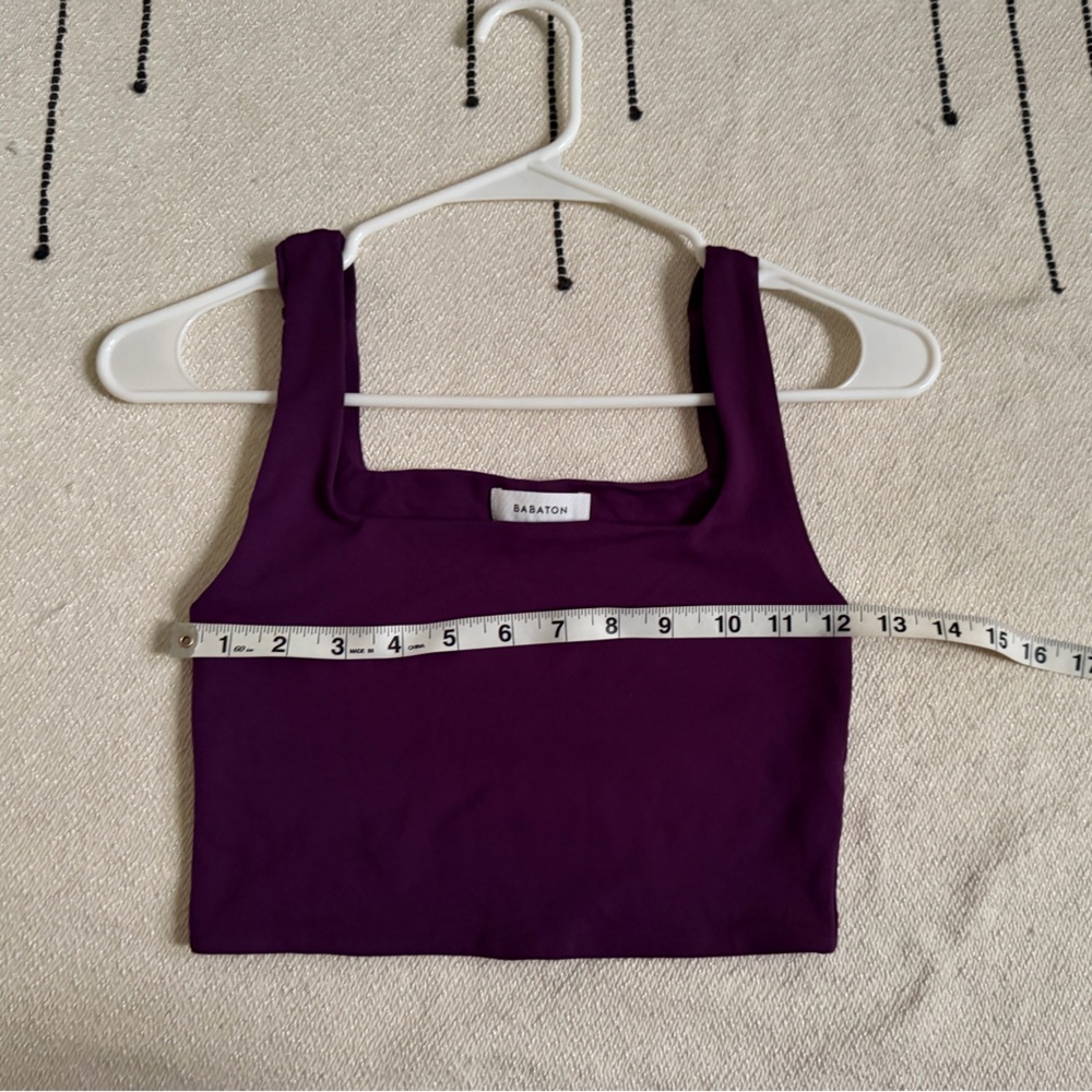 Aritzia Babaton Contour Square Neck Tank (color dewberry purple) - Picture 3 of 7